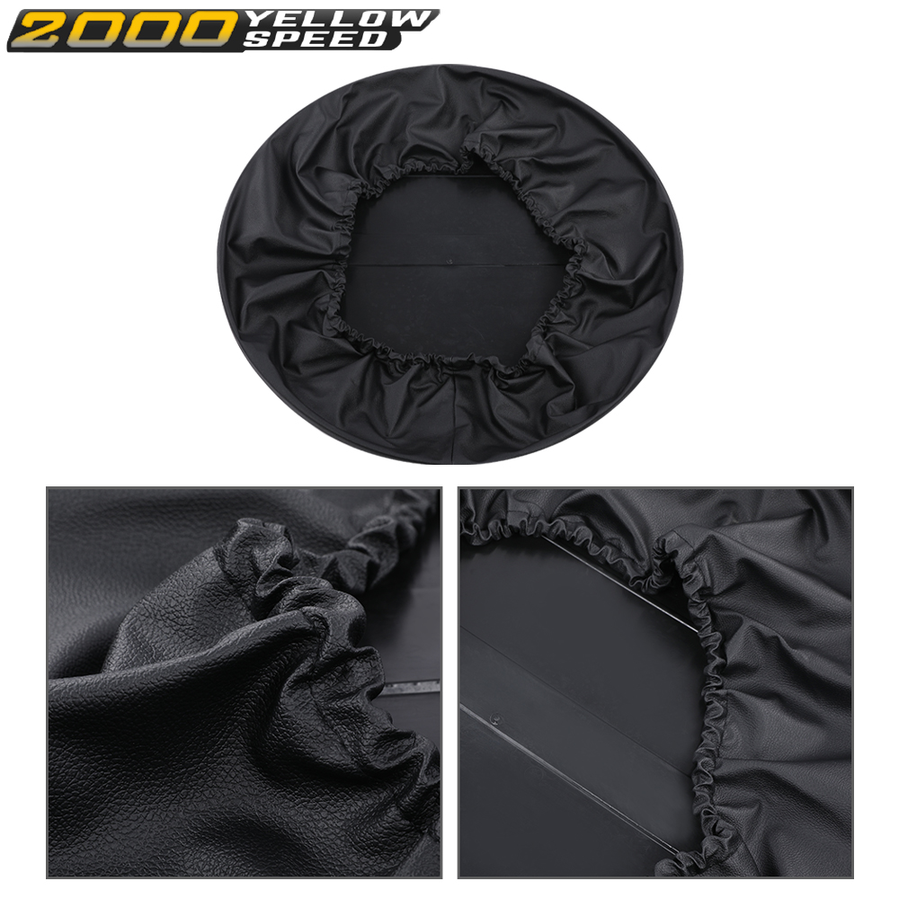 Black ABS Plastic Spare Tire Cover For Land Rover Defender (2020-2023) – Rear Mount - View #3