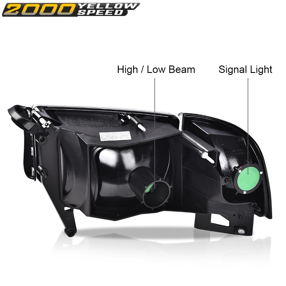 thumbnail image 2 of DPT Motorsports Chrome Headlights + Amber Corner Lamps For 1994-2002 Dodge Ram Pickup (Direct Replacement, Clear Lens) 2 of 2