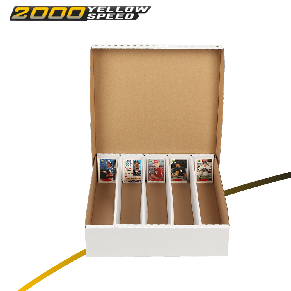 1) 5000 COUNT 5 ROW HALF LID TRADING CARD CARDBOARD STORAGE